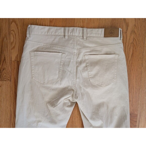 Peter Millar 5-Pocket Pants Men 33 x 33 Beige Khaki Stretch Ultimate Sateen - Picture 9 of 13